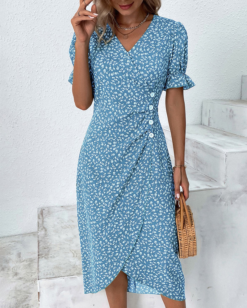 Ellaine | Floral summer dress with tummy coverage