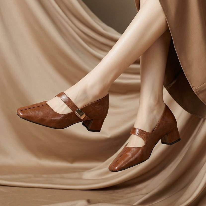Verona Buckle Heels