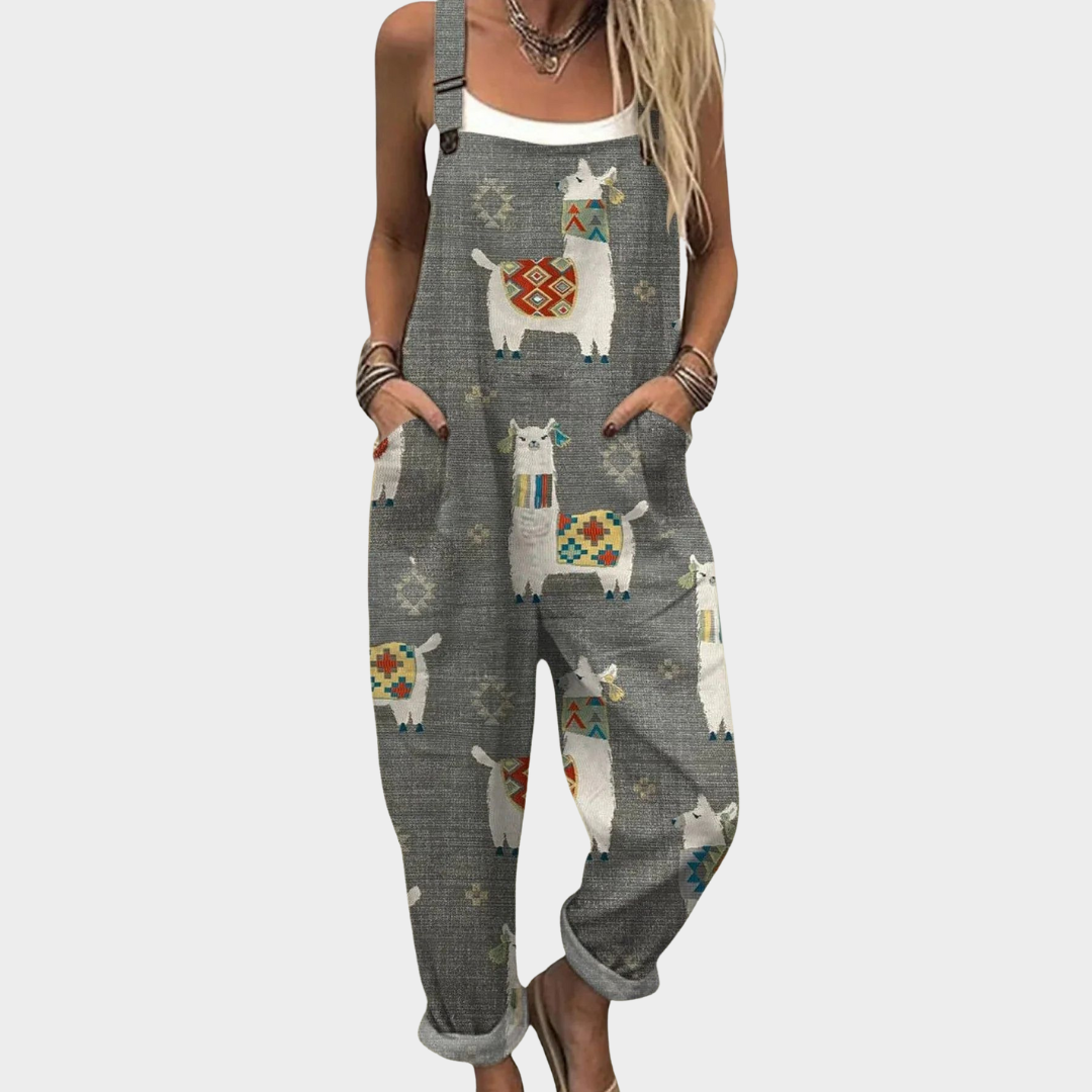 Lena | Relaxed Everyday Printed Overalls