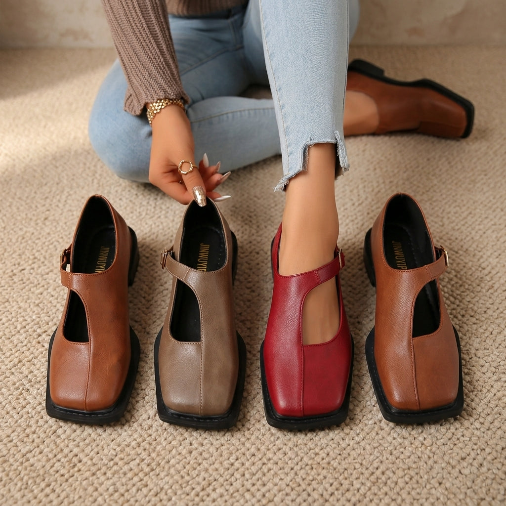 Maura Square Toe Flats