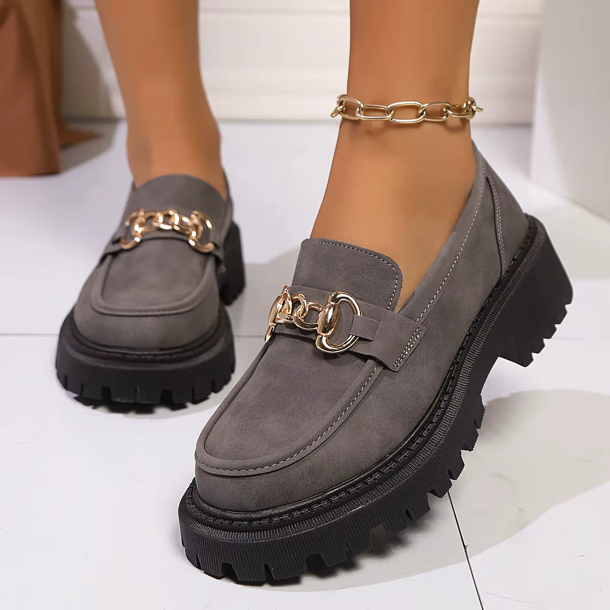 Bristol Leather Lug Sole Loafer