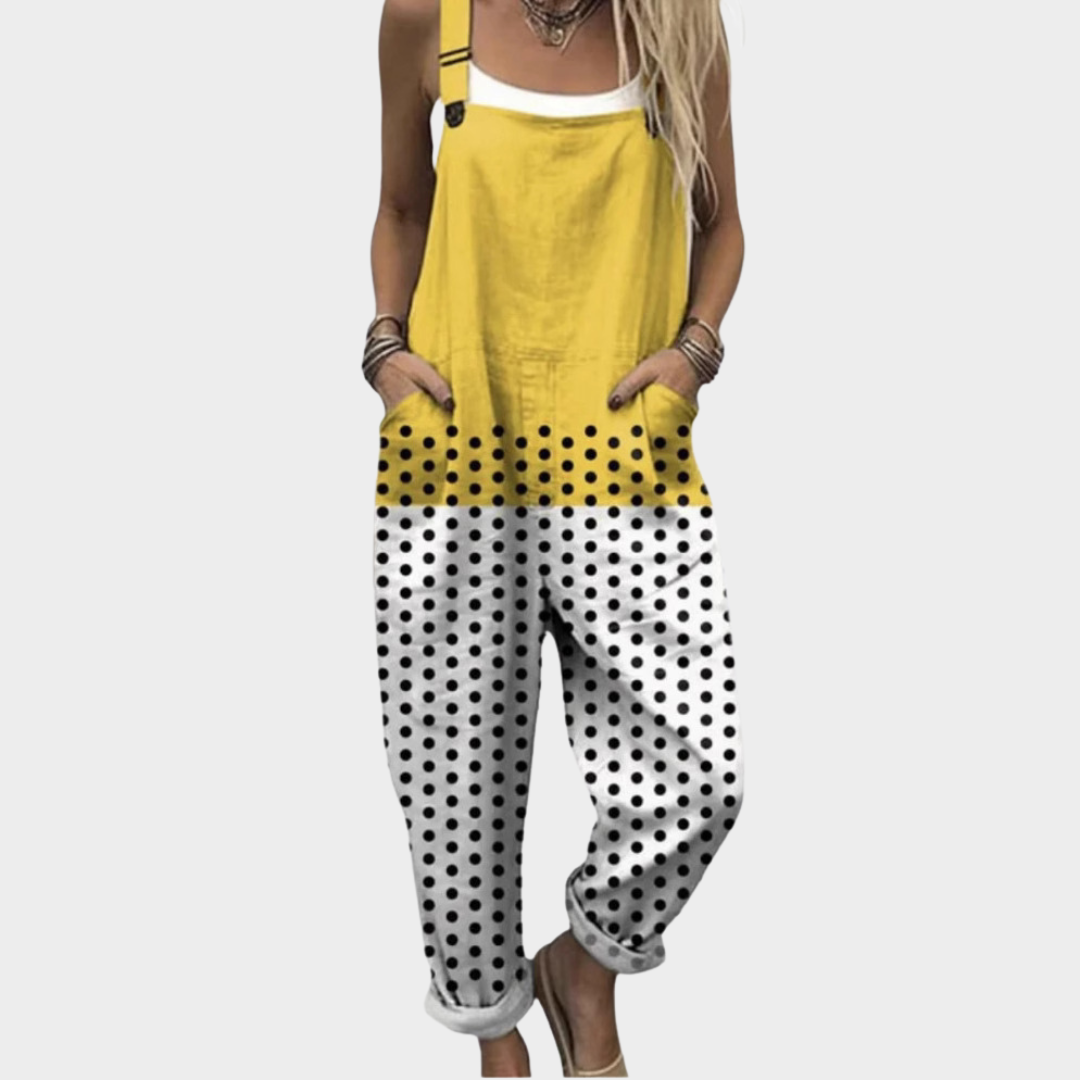 Liora | Polka Dot Relaxed Overalls for Everyday Comfort