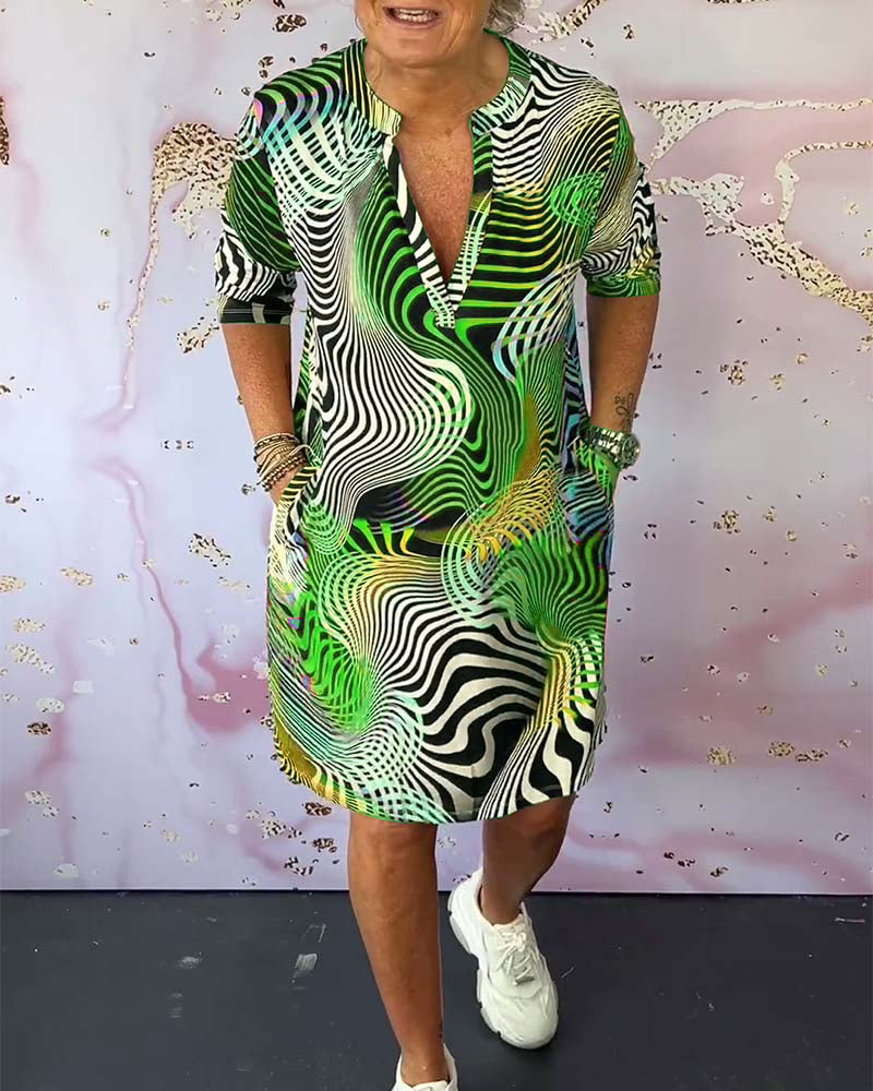 Nova – Abstract Midi Dress