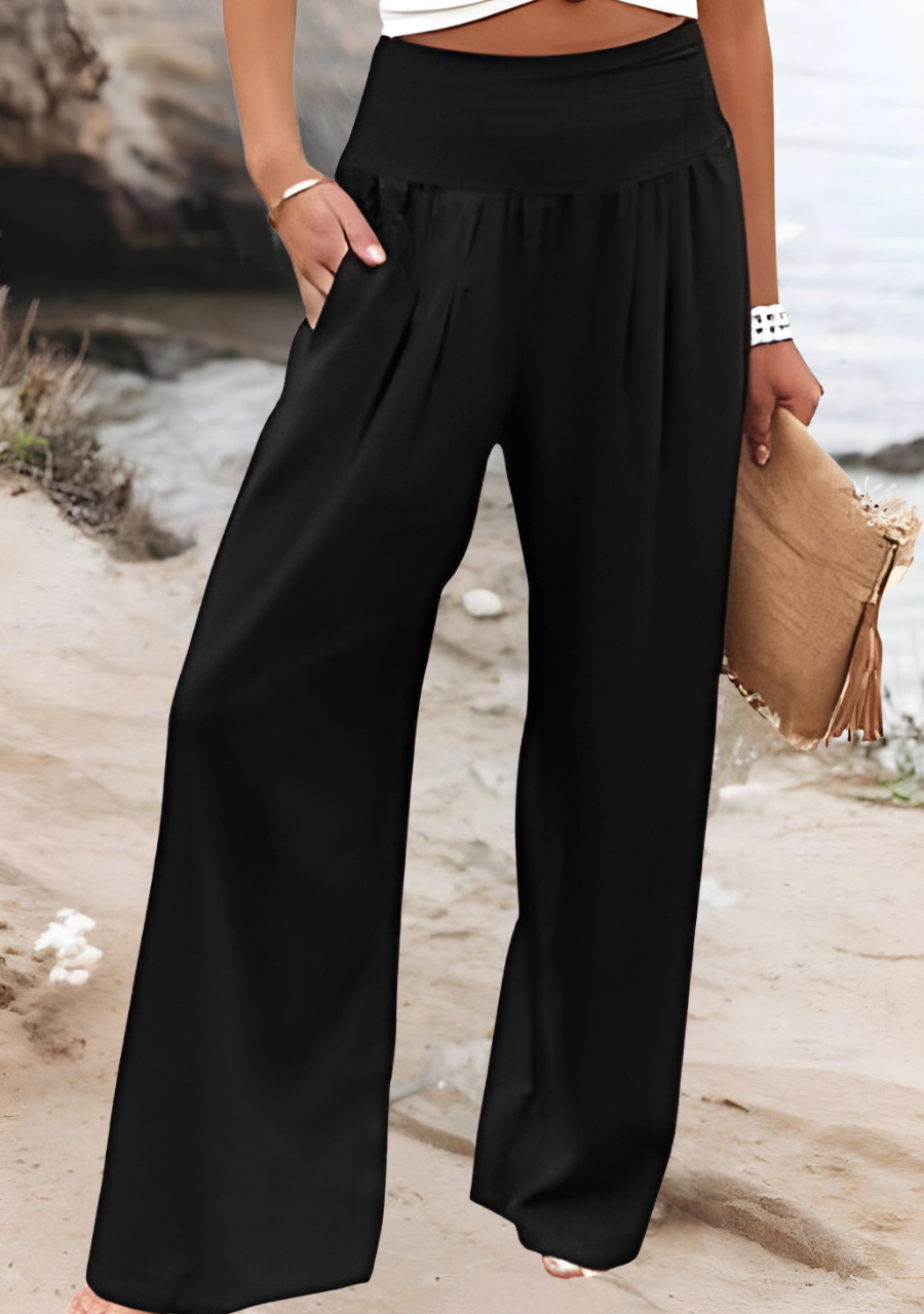 Susan | Flowing Beach Pants with Wide Legs