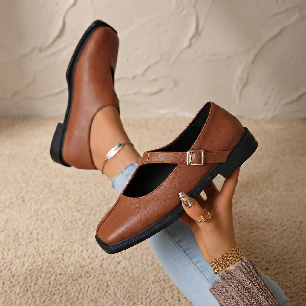 Maura Square Toe Flats