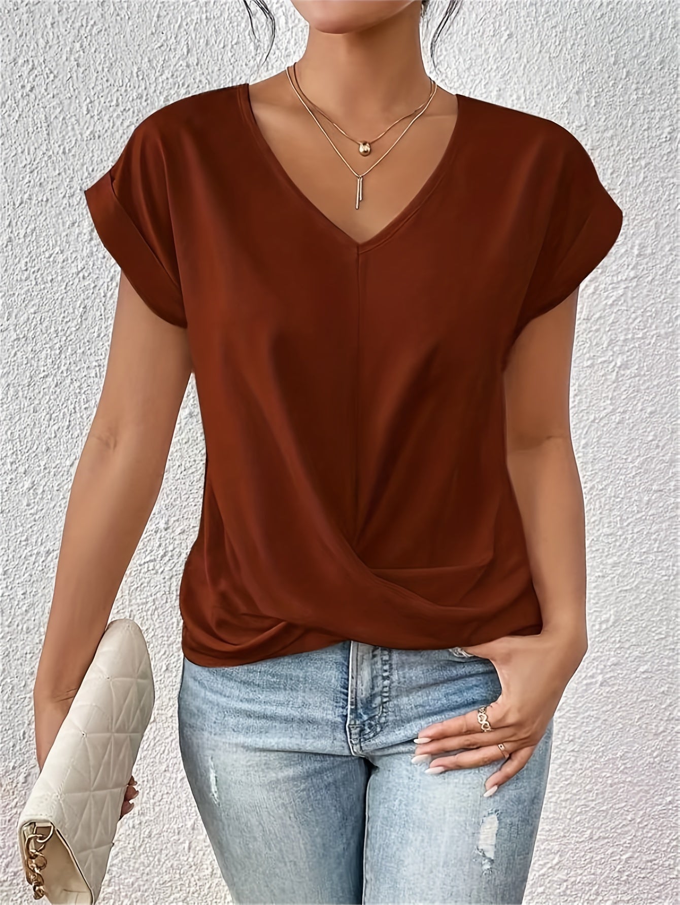 Cleo | Casual V-Neck Top for Effortless Everyday Comfort