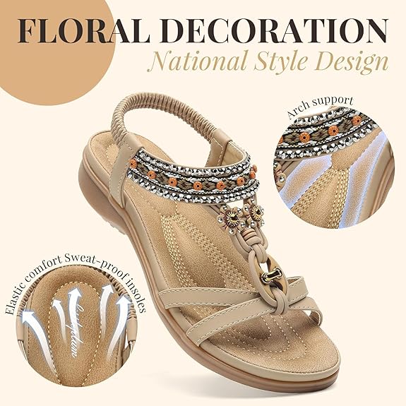 Luna | Bohemian Comfort Arch-Support Sandals