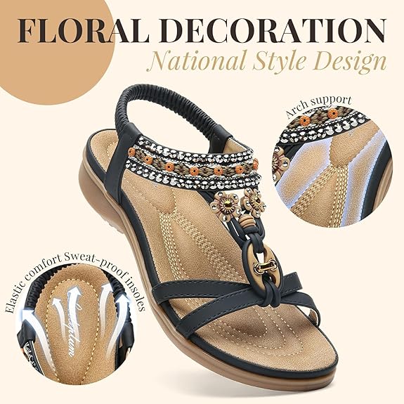 Luna | Bohemian Comfort Arch-Support Sandals
