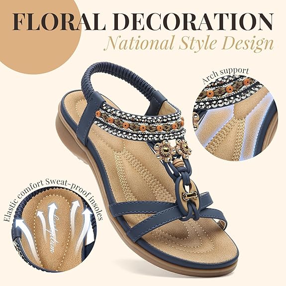 Luna | Bohemian Comfort Arch-Support Sandals