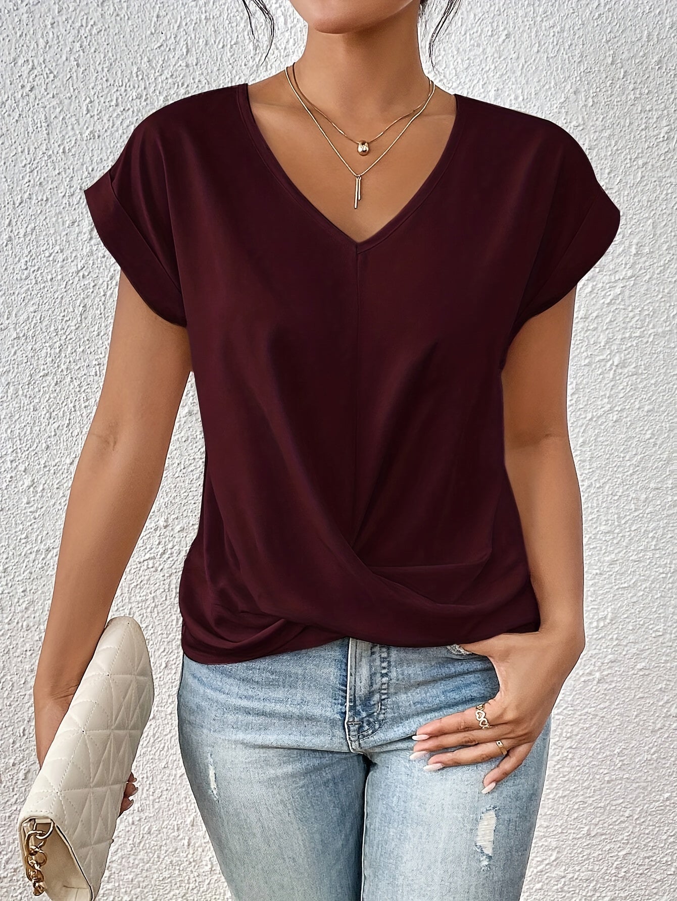 Cleo | Casual V-Neck Top for Effortless Everyday Comfort