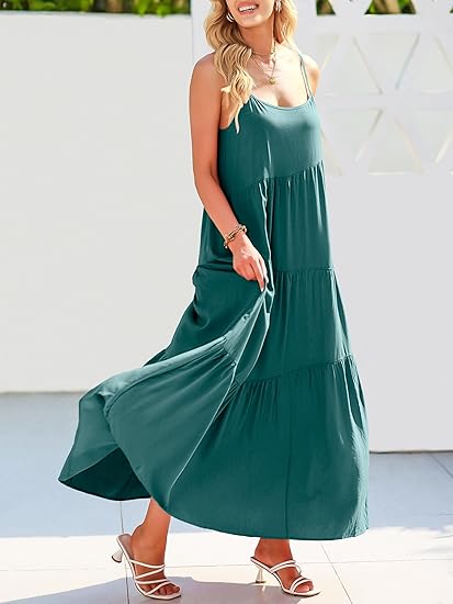 Aria | Flowy Tiered Summer Maxi Dress
