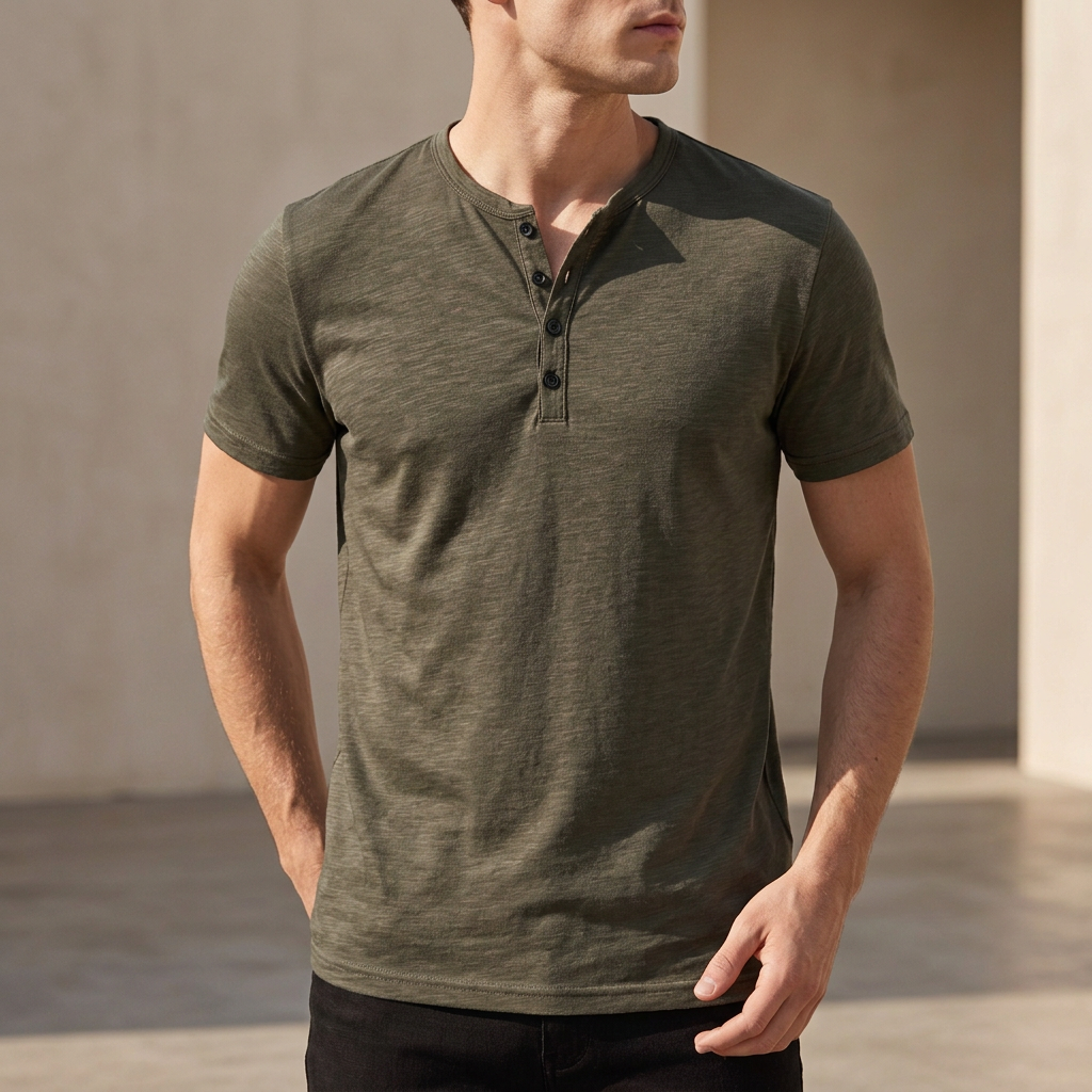 Daniel | Breathable Henley Shirt for Everyday Comfort