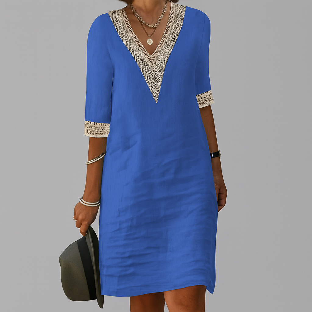 Elena | Lightweight Linen Dress for Effortless Summer Comfort