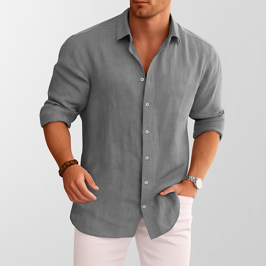 Marcus | Lightweight Linen Button-Up Shirt