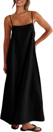 Elara | Effortless Linen Summer Maxi Dress