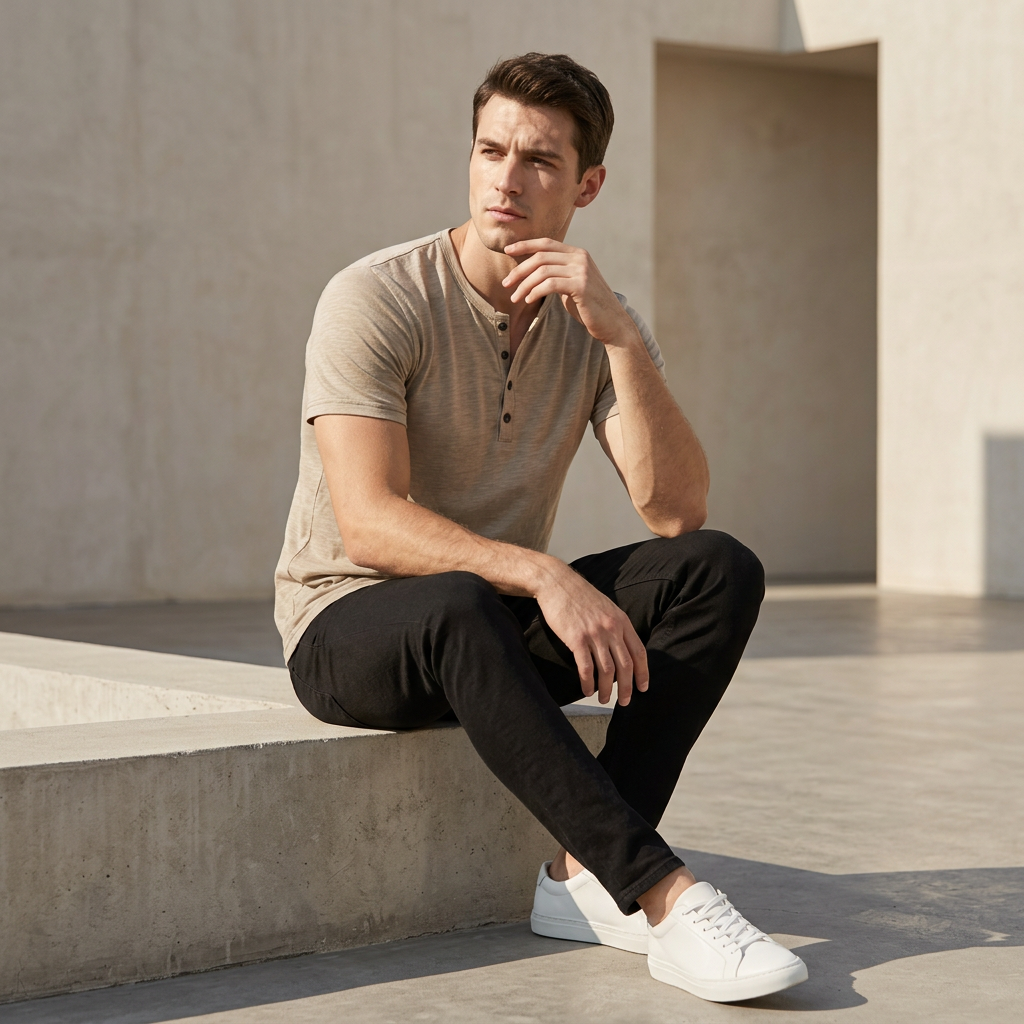 Daniel | Breathable Henley Shirt for Everyday Comfort