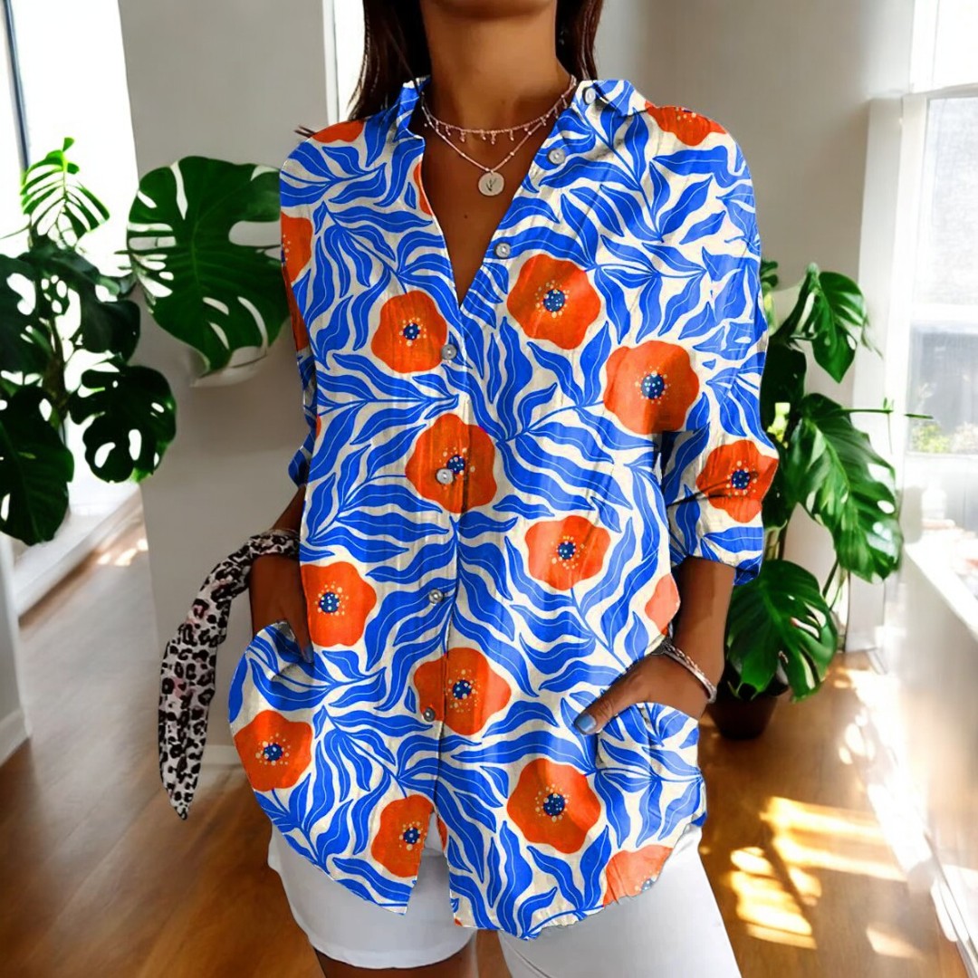 Isabelle – Floral Button Blouse
