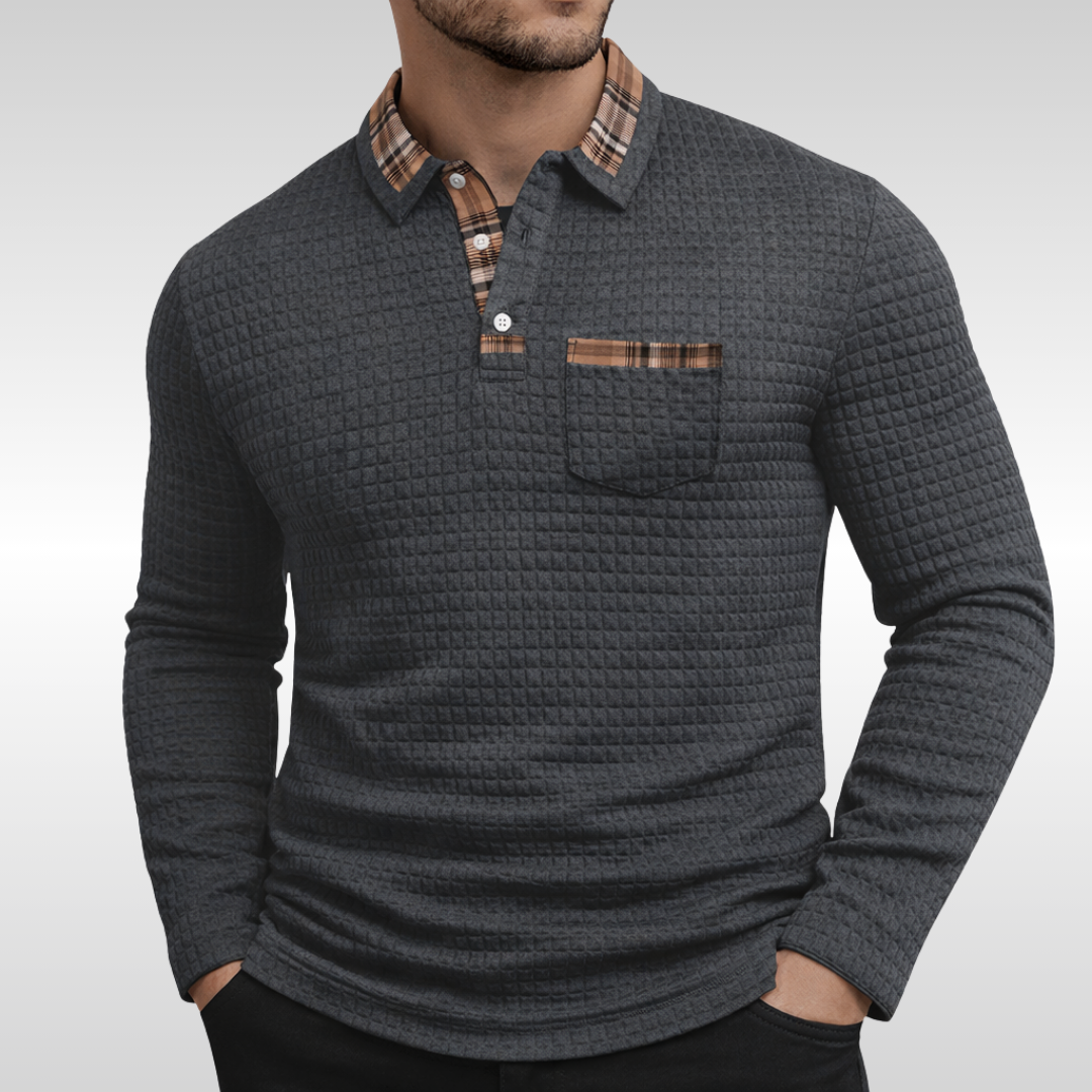 Owen | Smart Waffle-Knit Polo for Comfortable Everyday Wear