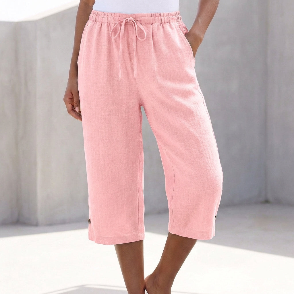 Sherill | Drawstring Waist Ease with Airy Crop Fit