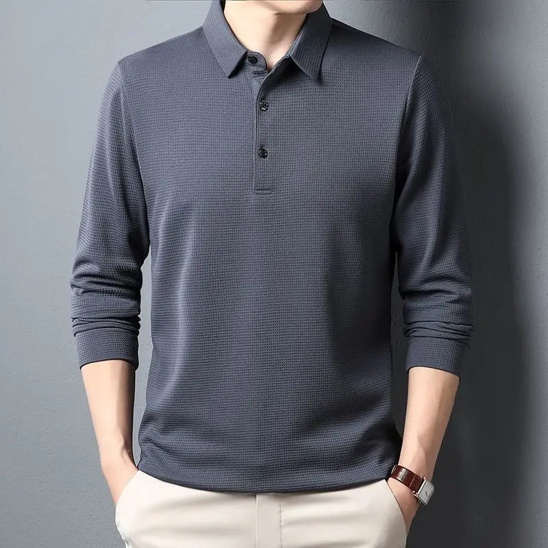 Sean | Casual Waffle Polo Shirt