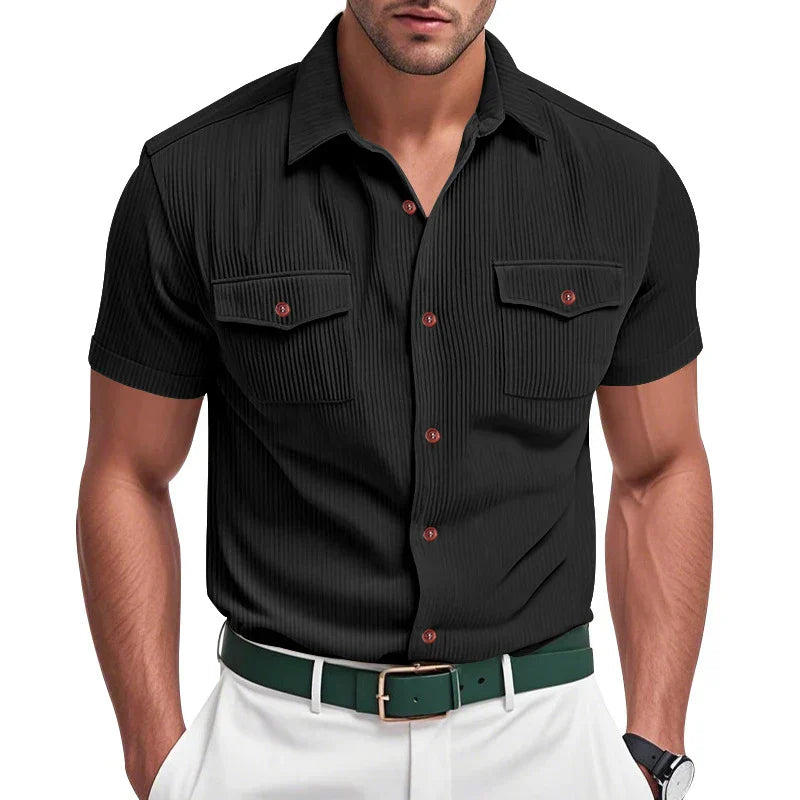 Zenon | Textured Button-Up Shirt