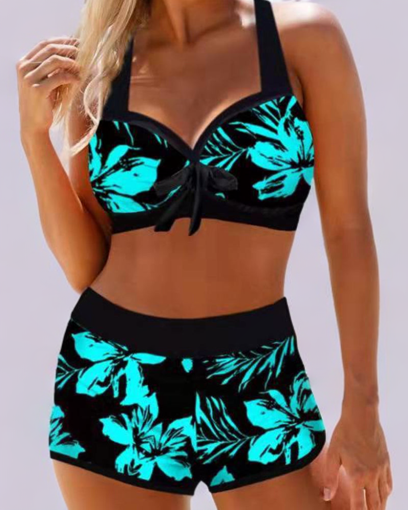 Veronica | Women's High Waist Floral Swimsuit for Beach