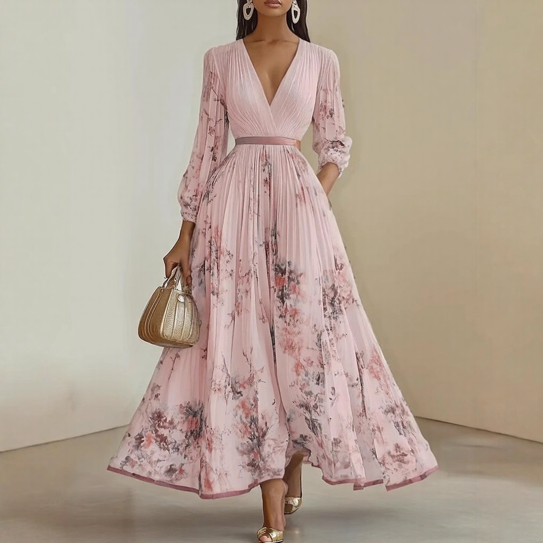 ELARA | Soft V-Neck Midi Dress