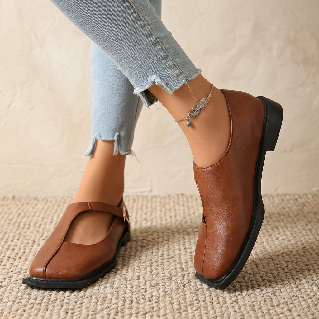Maura Square Toe Flats