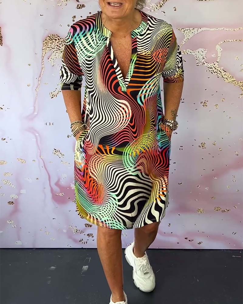Nova – Abstract Midi Dress
