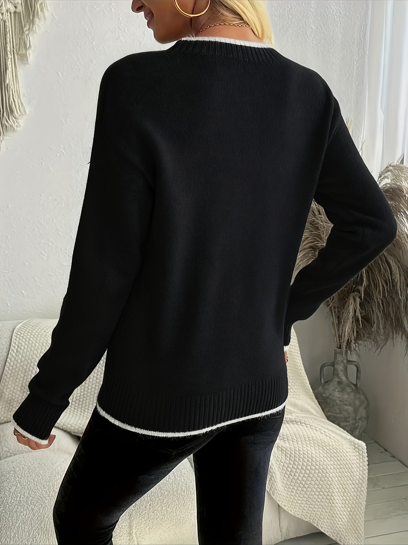 Fedele | Christmas Sweater with Snowflake Pattern