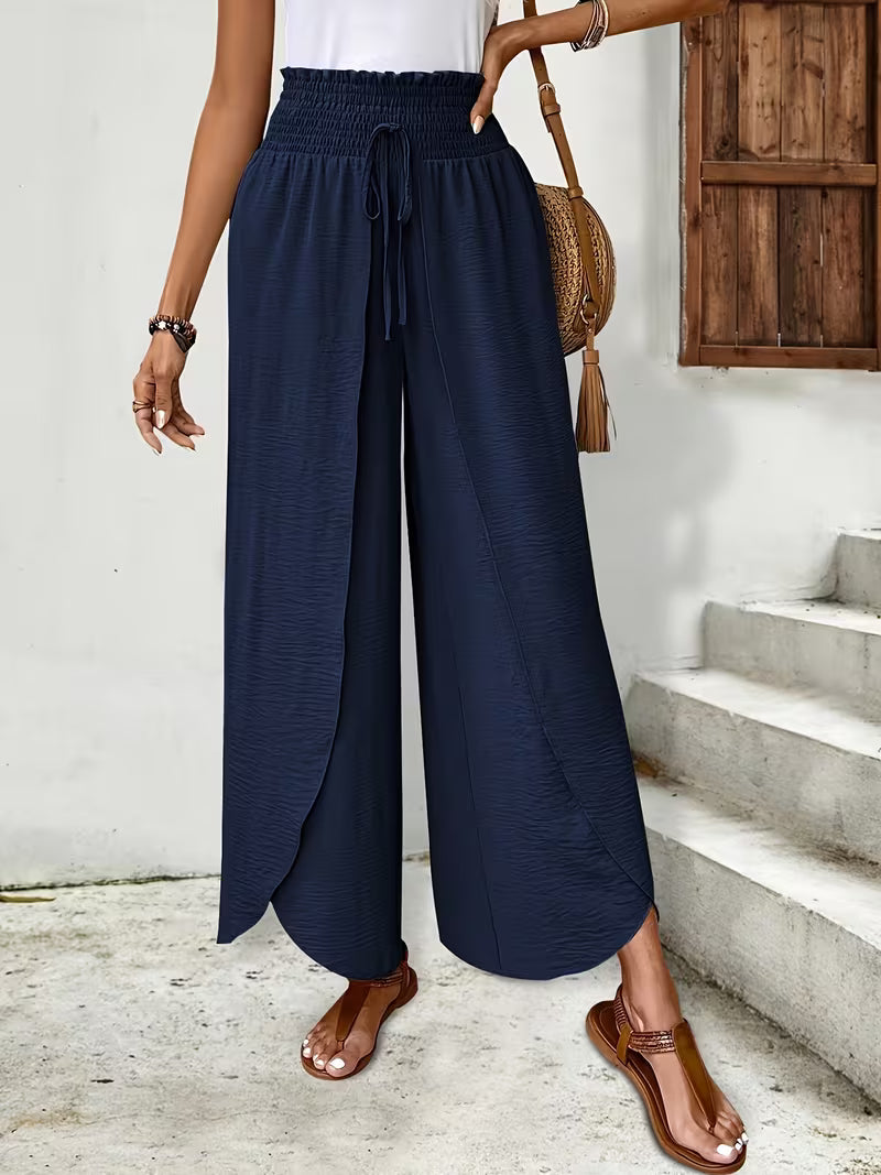 Aria | Elegant Curved Wide-Leg Flow Pants