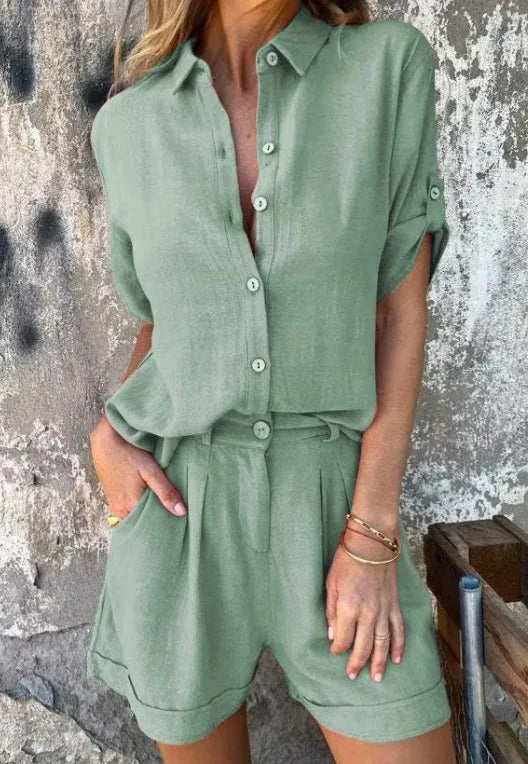 Sienna – Relaxed Button-Up Set