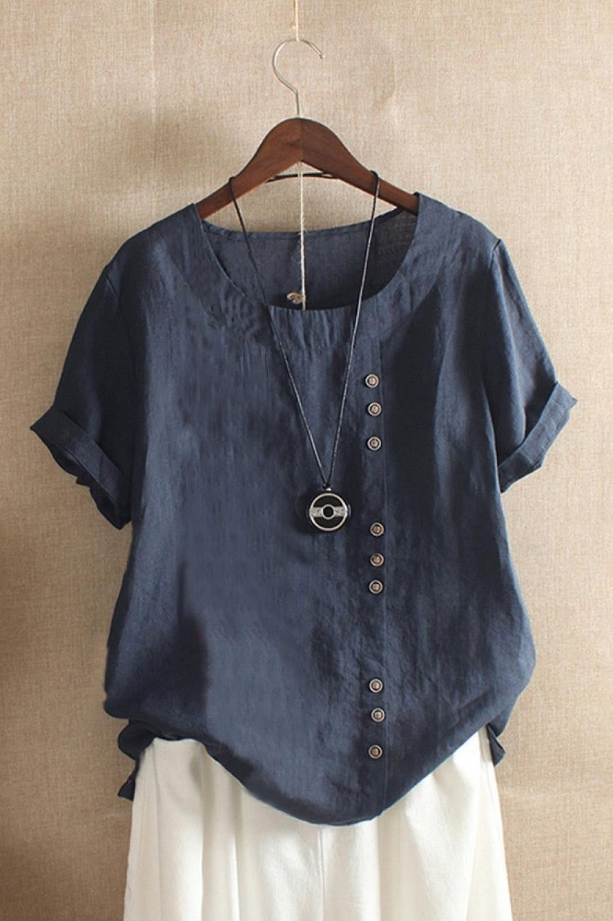 Lana | Women’s Short Sleeve Button Blouse