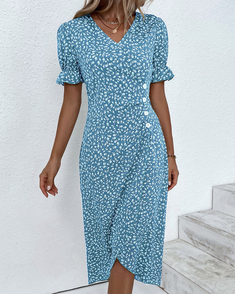 Ellaine | Floral summer dress with tummy coverage