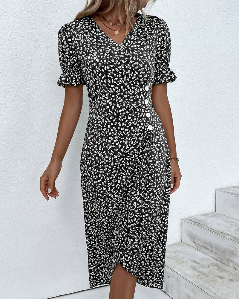 Ellaine | Floral summer dress with tummy coverage
