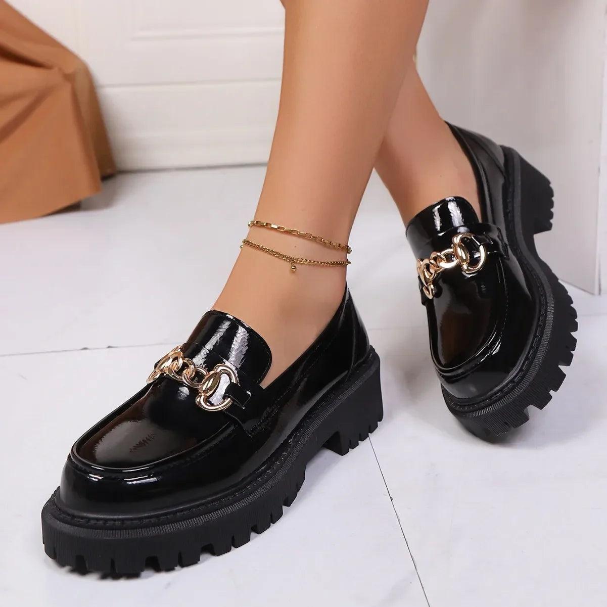 Bristol Leather Lug Sole Loafer