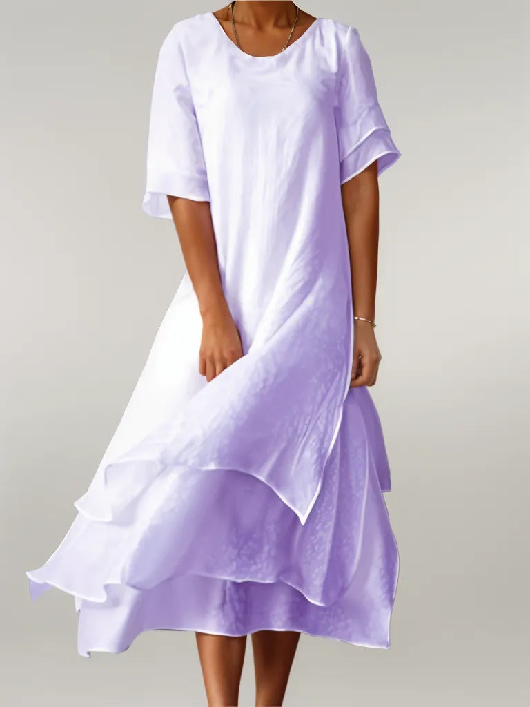 Isla – Flowing Layered Midi Dress