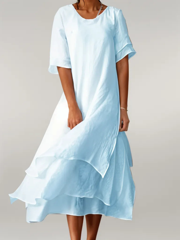 Isla – Flowing Layered Midi Dress
