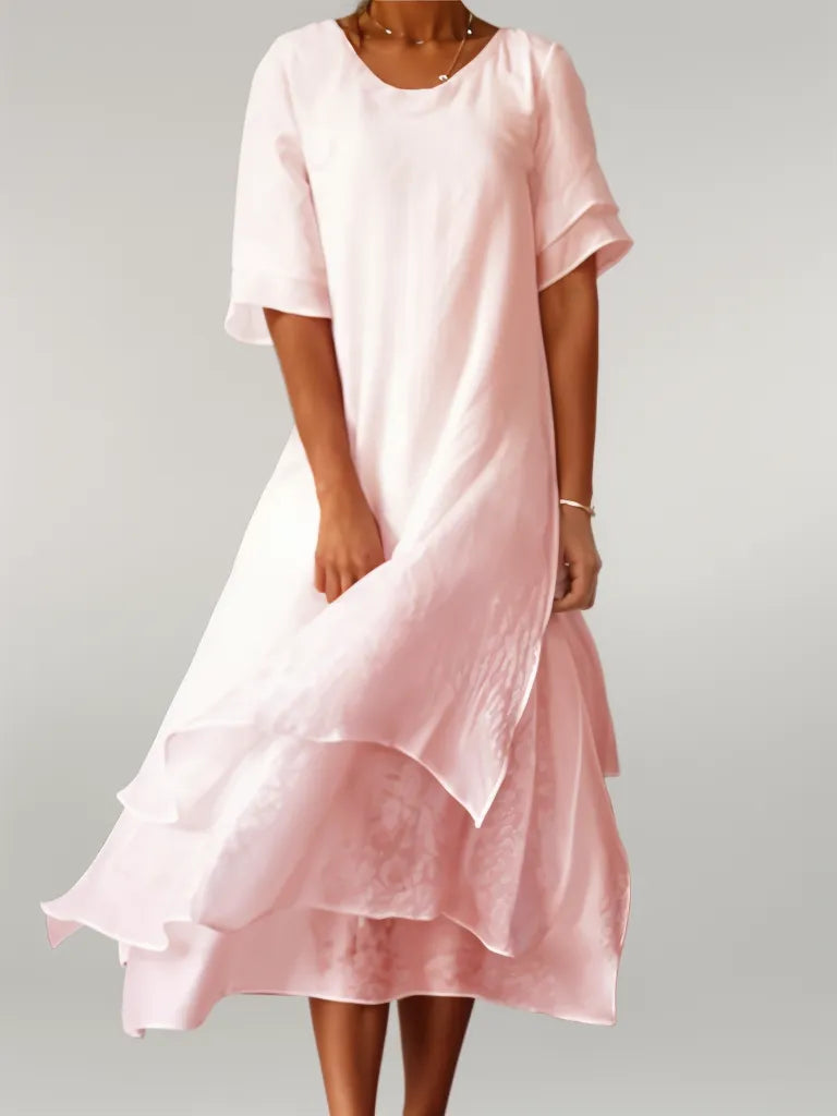 Isla – Flowing Layered Midi Dress