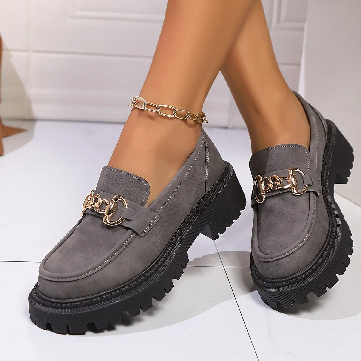 Bristol Leather Lug Sole Loafer