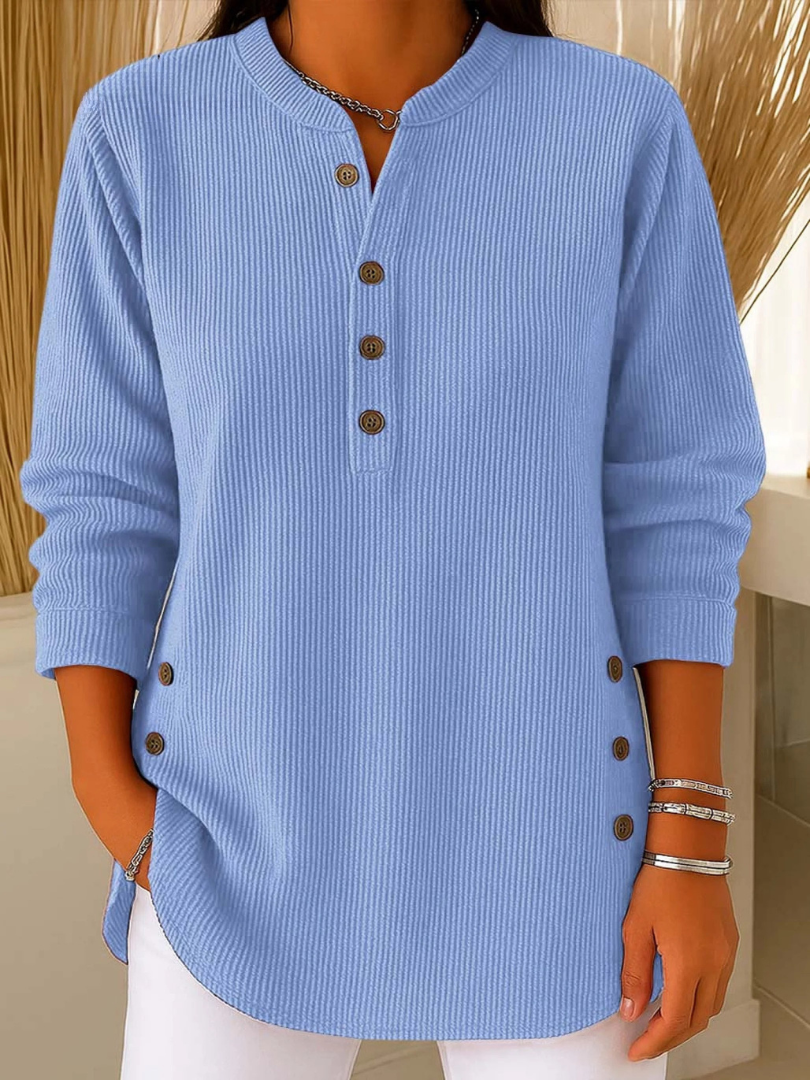 Clara | Cozy Everyday Knit Henley Top