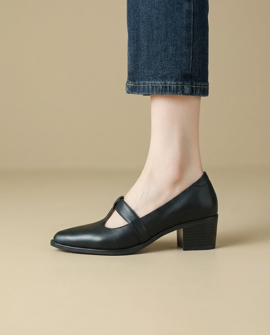 Sienna Leather Heels