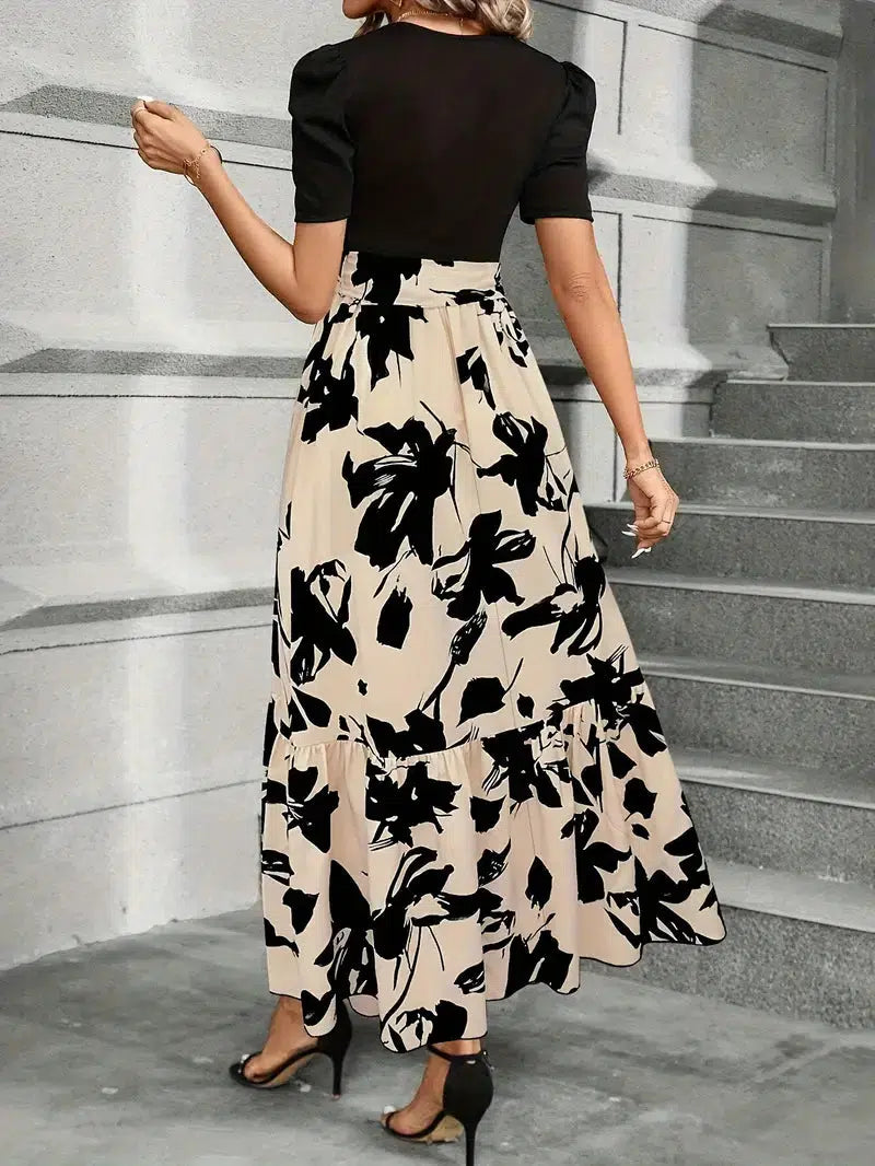Amélie – Elegant Tie-Waist Maxi Dress