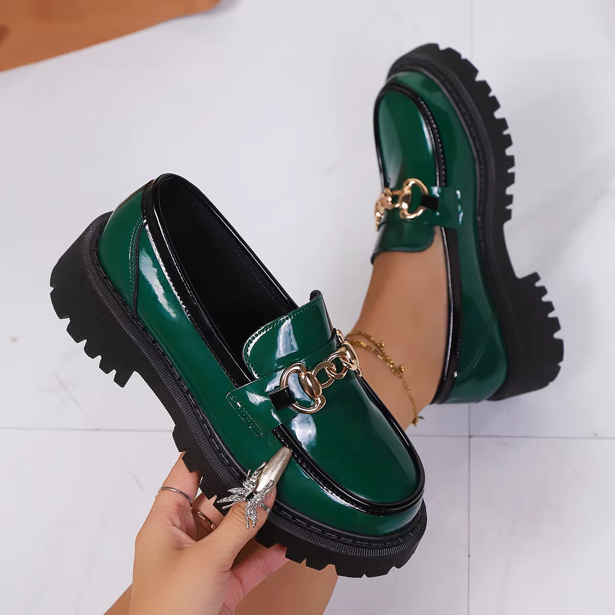 Bristol Leather Lug Sole Loafer