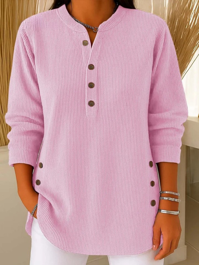 Clara | Cozy Everyday Knit Henley Top