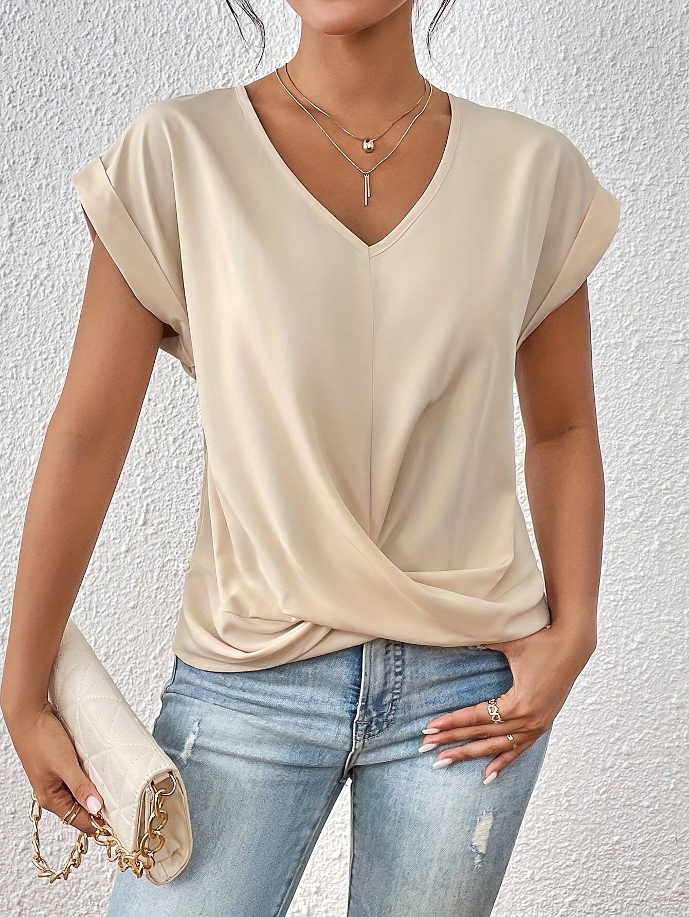Cleo | Casual V-Neck Top for Effortless Everyday Comfort