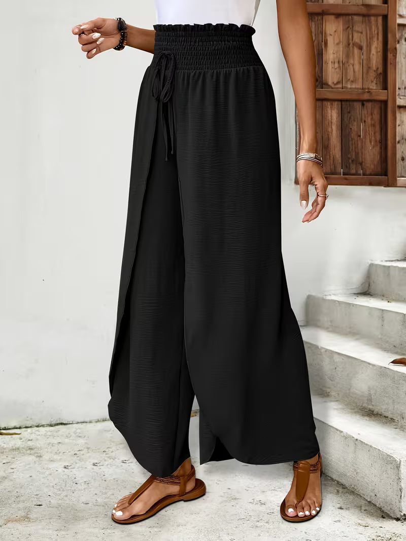 Aria | Elegant Curved Wide-Leg Flow Pants