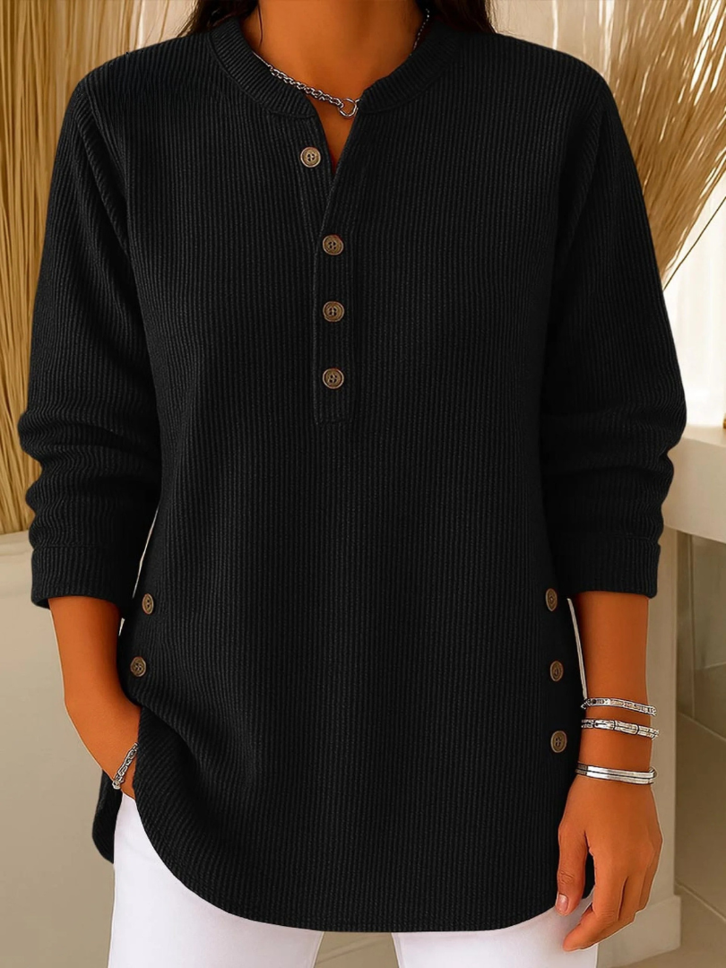 Clara | Cozy Everyday Knit Henley Top