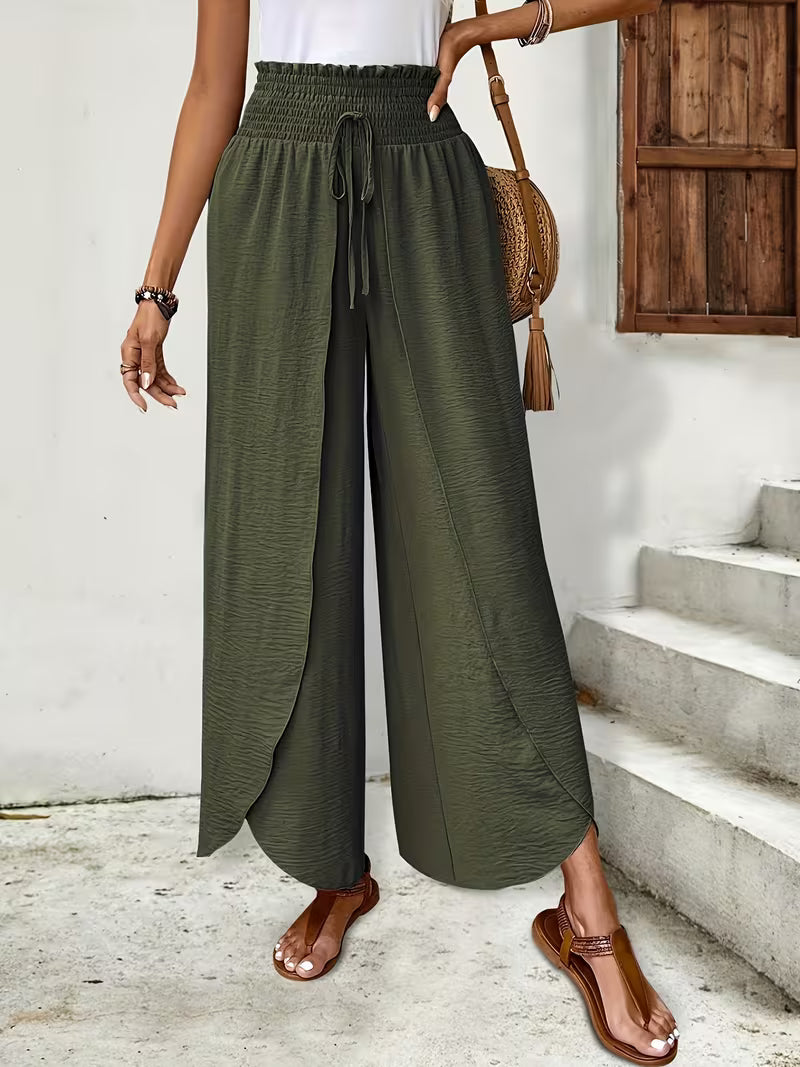 Aria | Elegant Curved Wide-Leg Flow Pants
