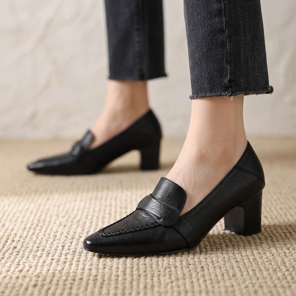Viola Genuine Leather Heels